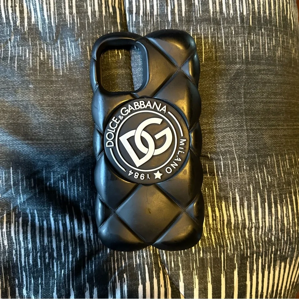 Dolce & Gabbana Quilted Black Camera Case